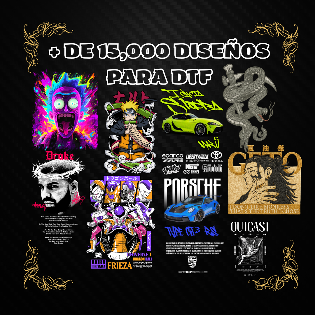 PACK DE DISEÑOS PREMIUM DTF PORTE ALFA